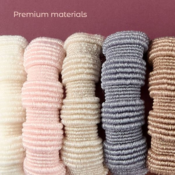 scünci | lüxe Soft Mini Textured Ponytailers with Storage Bag - Fine Hair - 40pcs: Hair Styling, Elastic, All Hair Types