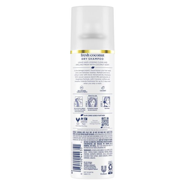 Dove Beauty Fresh Coconut Dry Shampoo - 7.3 oz