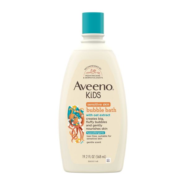 Aveeno Kids' Bubble Bath Wash with Oat Extract for Sensitive Skin - 19.2 fl oz