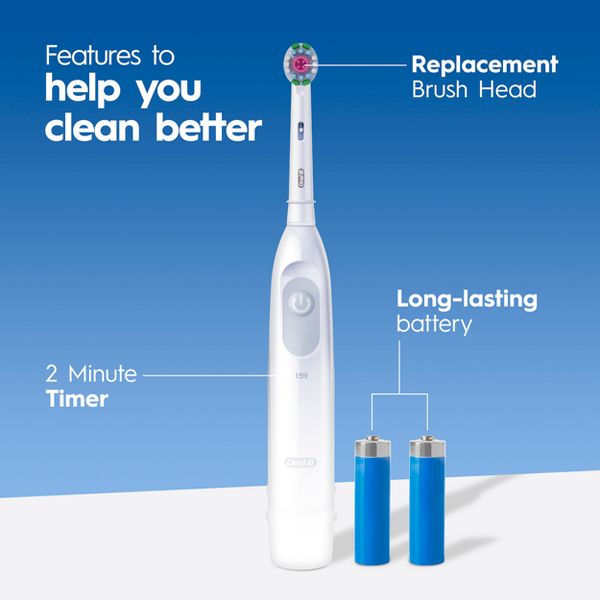 Oral-B ProClean Deep Clean Battery Electric Toothbrush with Timer and Brush Head - Black