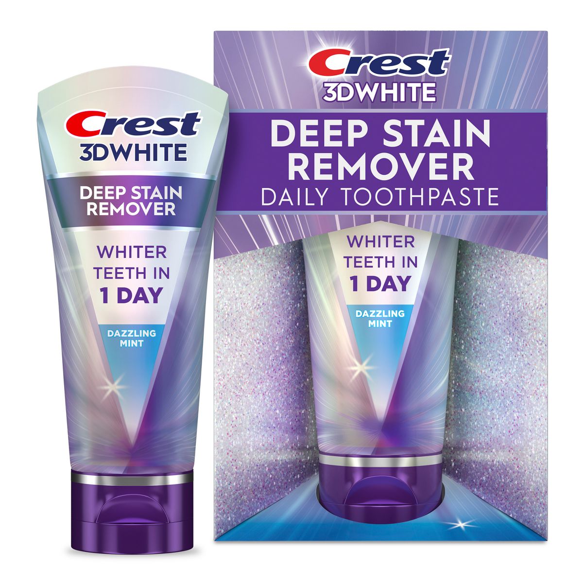 Crest 3D White Deep Stain Remover Daily Toothpaste - Dazzling Mint - 2.1oz