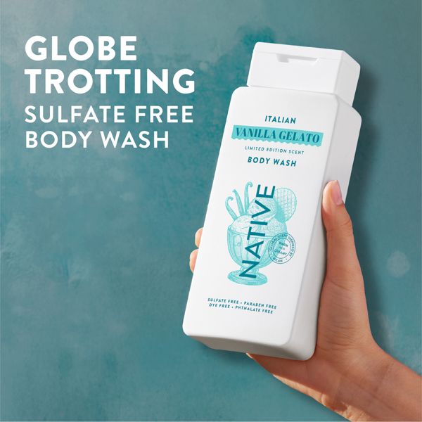 Native Limited Edition Global Flavors Sulfate-Free Body Wash - Italian Vanilla Gelato - 18 fl oz