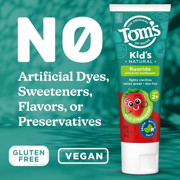 Tom's of Maine Kids Anticavity Fluoride Natural Toothpaste - Silly Strawberry - 5.1oz