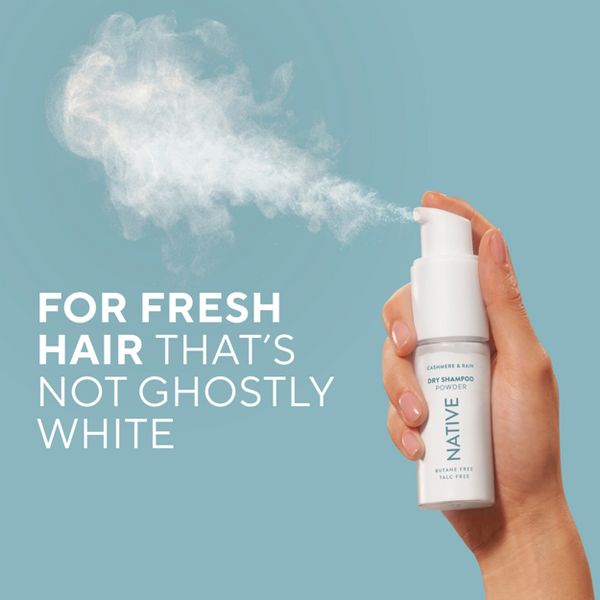 Native Powder Dry Shampoo - Cashmere & Rain - 1oz: Talc-Free, Non-Aerosol, Vegan, All Hair Types