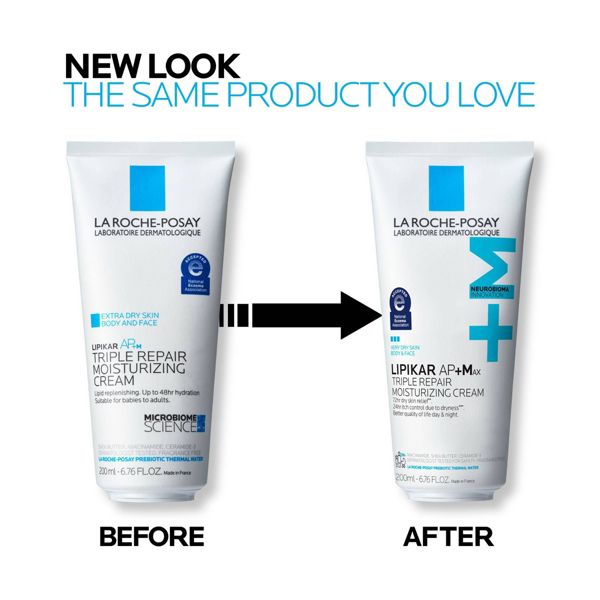 La Roche Posay Lipikar AP+M Triple Repair Body Moisturizing Cream Body and Face Moisturizer for Dry Skin with Shea Butter and Glycerin - 13.5 fl oz