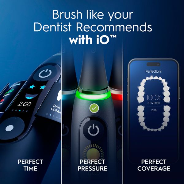 Oral-B iO Series 9 Electric Toothbrush with 4 Brush Heads and Travel Case - Alabaster White
