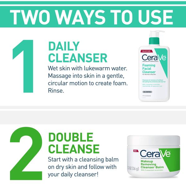 CeraVe Foaming Face Wash with Hyaluronic Acid and Niacinamide for Oily Skin - 12 fl oz