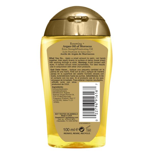OGX Extra Strength Renewing Moroccan Argan Oil Penetrating Hair Oil Serum- 3.3 fl oz