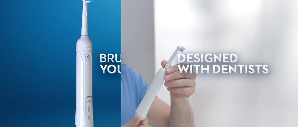 Oral-B Pro 1000 Power Rechargeable Battery Electric Toothbrush with Multiple Brush Modes - Black