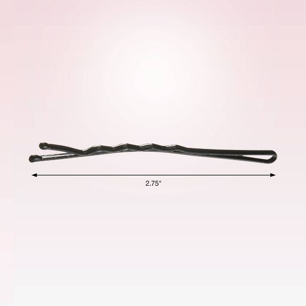 scünci Extra Long Metal Bobby Pins - Black - Long Hair - 48pcs