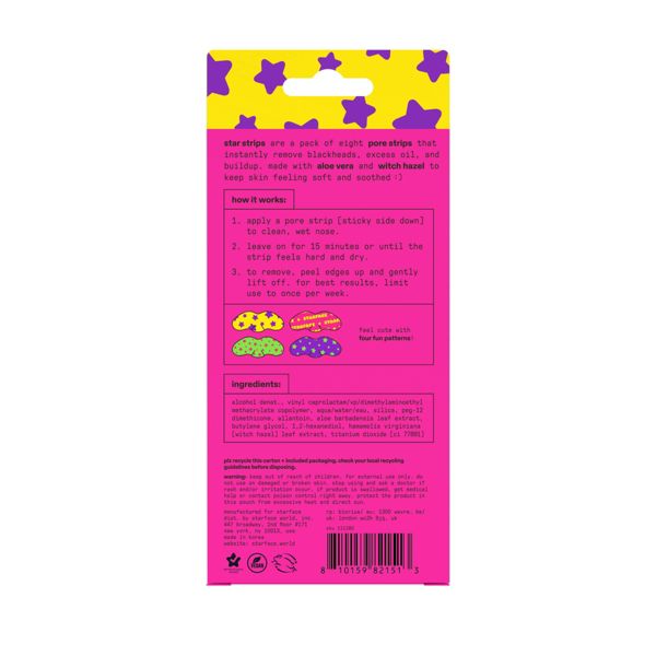 Starface Star Strips Pore-Clearing Nose Strips - Assorted Pack - 8ct