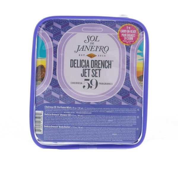 Sol de Janeiro Delicia Drench Jet Set (Body Butter, 1.69 oz, Shower Oil, 3 oz, Perfume Mist, 1 oz)