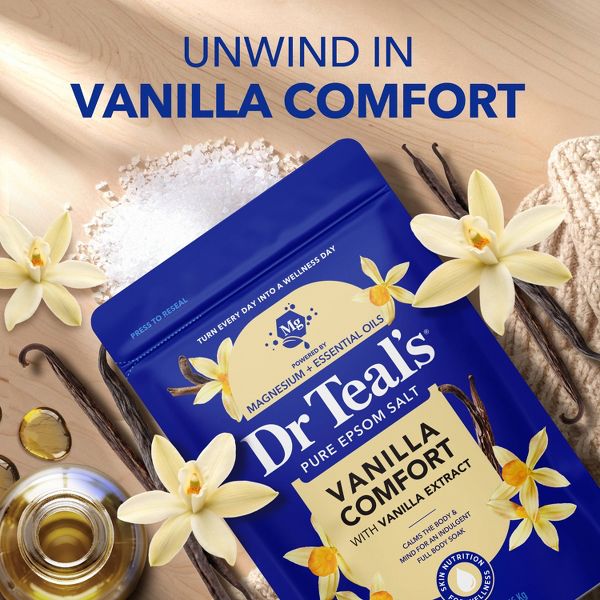 Dr Teal's Epsom Salt Magnesium Soak - Vanilla Comfort - 3 lbs