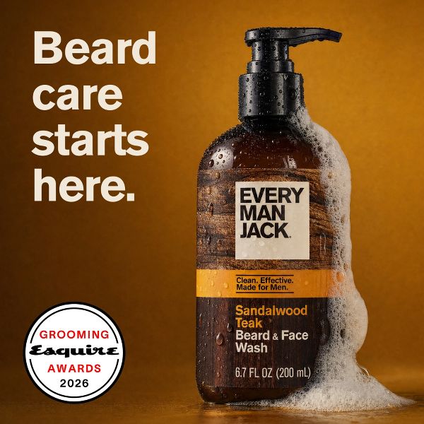 Every Man Jack Men's Nourishing Beard and Face Wash - Sandalwood Teak - 6.7 fl oz