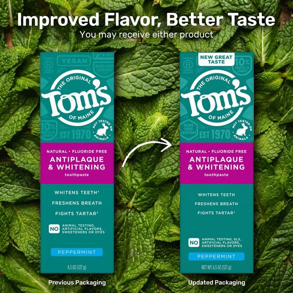 Tom's of Maine Antiplaque and Whitening Toothpaste - 4.5oz