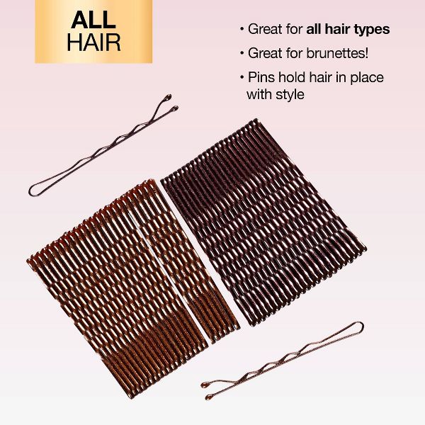 scünci Metal Bobby Pins - Black/Dark Brown - All Hair - 50pcs