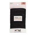 scünci No Damage Elastic Hair Ties - Black - Thick Hair - 5mm - 24pcs