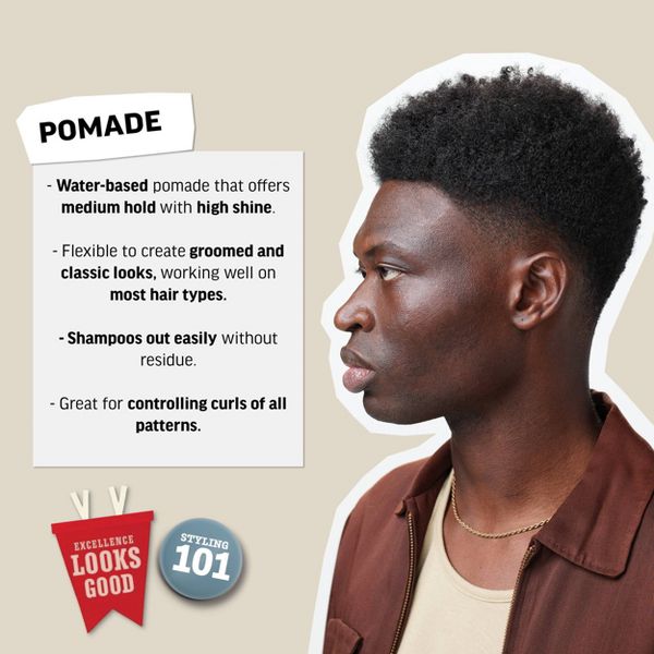 American Crew Men's Medium Hold and High Shine Hair Pomade Gel - 3oz