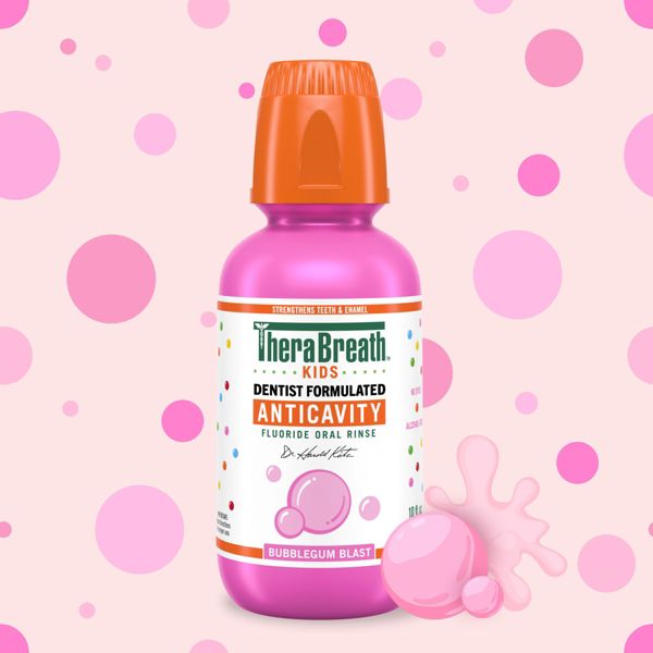 TheraBreath Kids Bubble Gum Mouthwash - 10oz