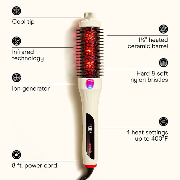 INFINITI PRO CONAIR 1½" Infrared Thermal Brush, LED Infrared Heated Hair Brush