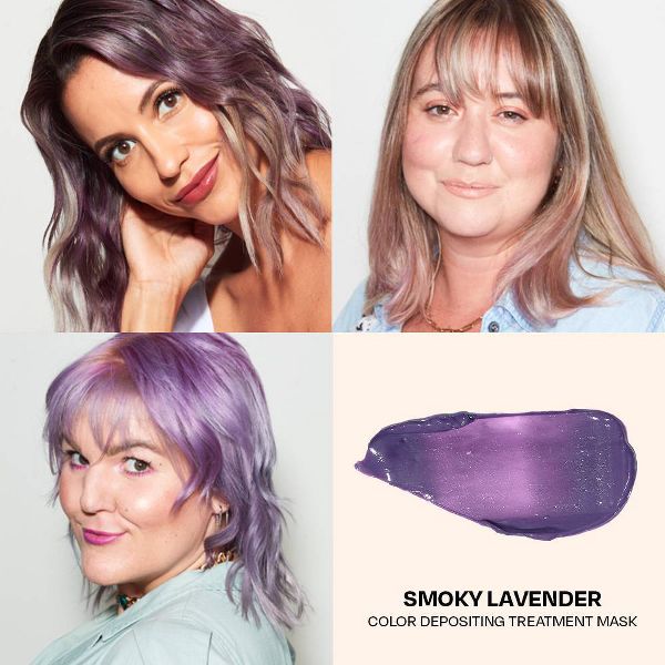 Overtone Smoky Lavender Hair Mask- Semi-Permanent Hair Dye & Color Conditioner- Vegan, Ammonia-Free, Light Purple for Brown & Blonde Hair