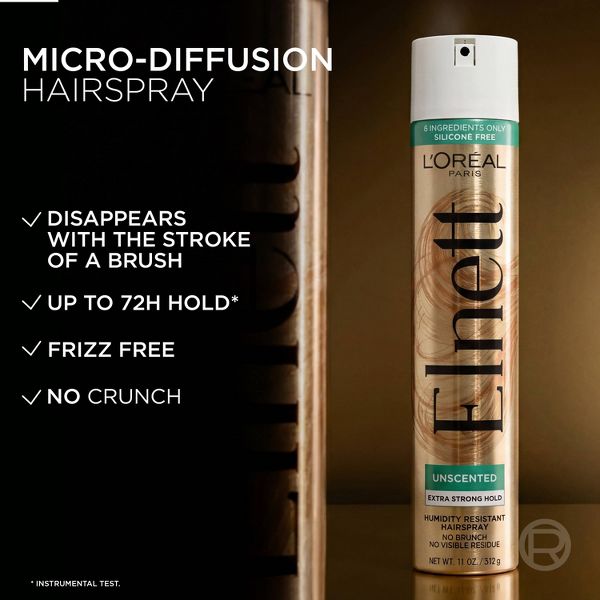 L'Oreal Paris Elnett Satin Extra Strong Hold Unscented Hair Spray - 11oz