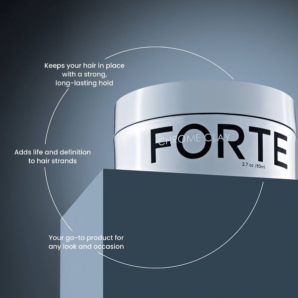 Forte Series Chrome Clay Hair Wax - 2.5oz