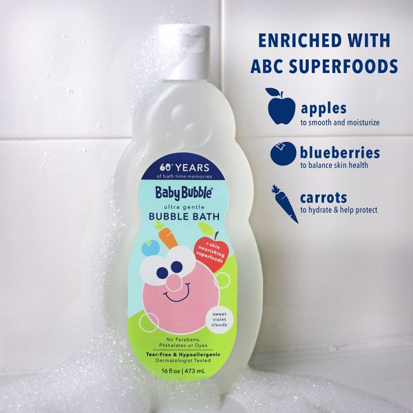 Mr. Bubble Ultra Gentle Baby Bubble Bath for Kids' - Sweet Violet Clouds Scent - 16 fl oz
