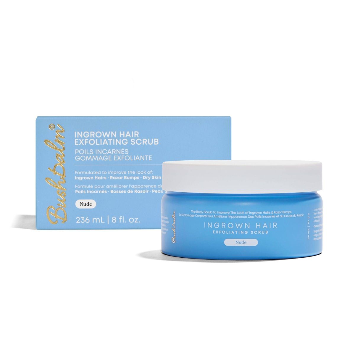 Bushbalm Nude Ingrown Hair Exfoliating Scrub - 8 fl oz