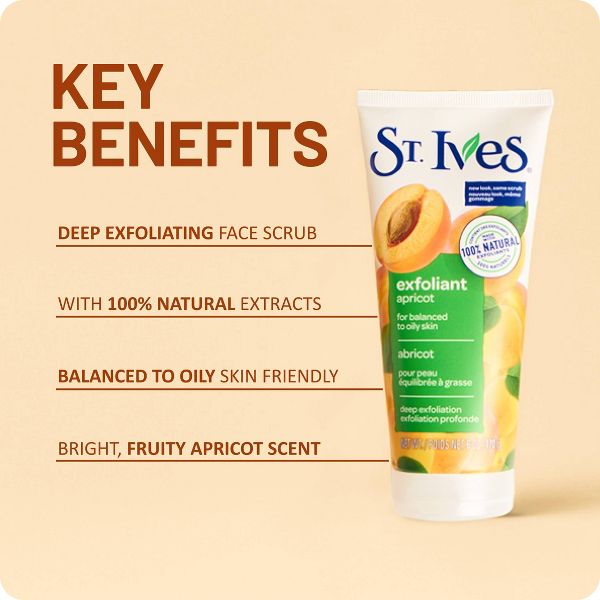 St. Ives Apricot Face Exfoliant for Balanced to Oily Skin - 6floz
