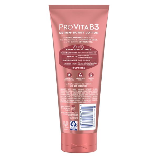 Vaseline Pro VitaB3 Serum Burst Lotion with Niacinamide, Hyaluronic Acid and Peptides, 7.5 fl oz