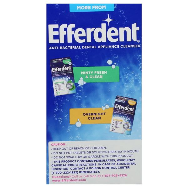 Efferdent Denture Cleanser Tablets, Complete Clean Formula, 102 Count