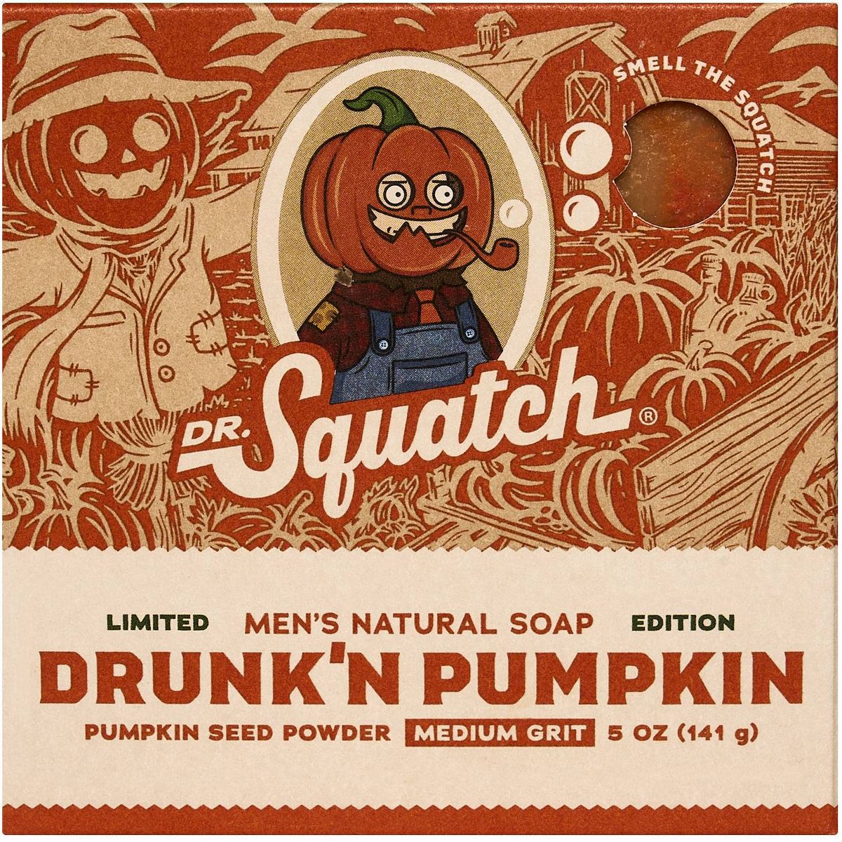 DR. SQUATCH Men's All Natural Bar Soap - Drunk'n Pumpkin - 5oz