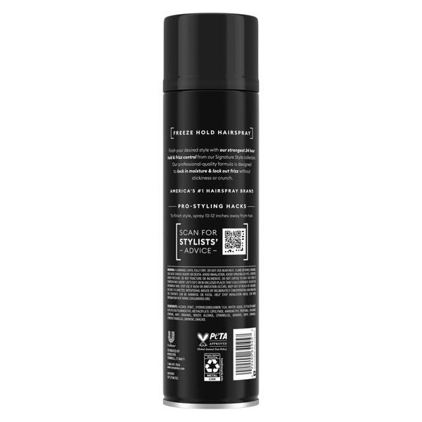 Tresemme Freeze Hold Hairspray for 24-Hour Frizz Control and All-Day Humidity Resistance - 11oz