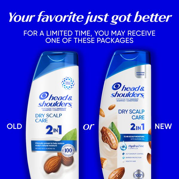 Head & Shoulders 2-in-1 Dandruff Shampoo and Conditioner, Anti-Dandruff Treatment, Dry Scalp Care for Daily Use, Paraben-Free - 12.5 fl oz