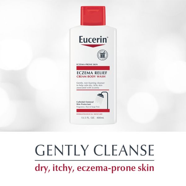 Eucerin Eczema Relief Cream & Body Wash Gentle Cleanser - Unscented - 13.5 fl oz