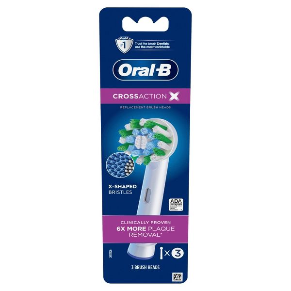 Oral-B 2 Pack 3ct CrossAction Electric Toothbrush Replacement Brush Heads
