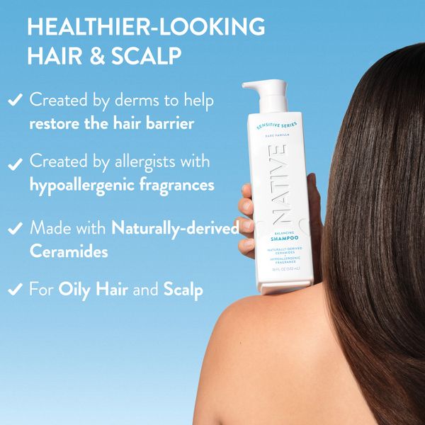 Native Derm Shampoo Balancing Bare Vanilla - 18 fl oz