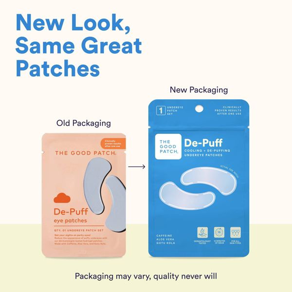 The Good Patch De-Puff Cooling Under Eye Patches - Caffiene + Gotu Kola