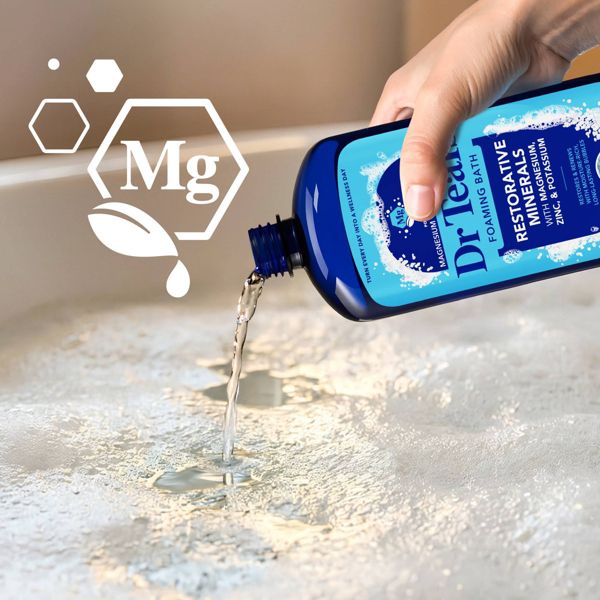 Dr Teal's Foaming Bath with Pure Epsom Salt, Restorative Minerals with Magnesium, Potassium & Zinc - 34 fl oz