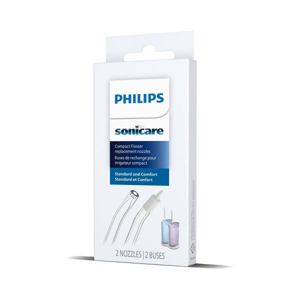 Philips Sonicare 1000 Compact Rechargeable Tip Power Flosser - 2pk