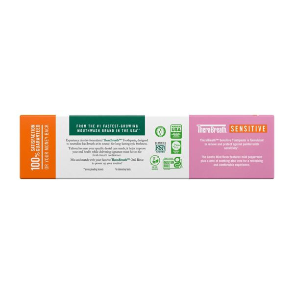TheraBreath Sensitive Fluoride Toothpaste - Gentle Mint - 4oz