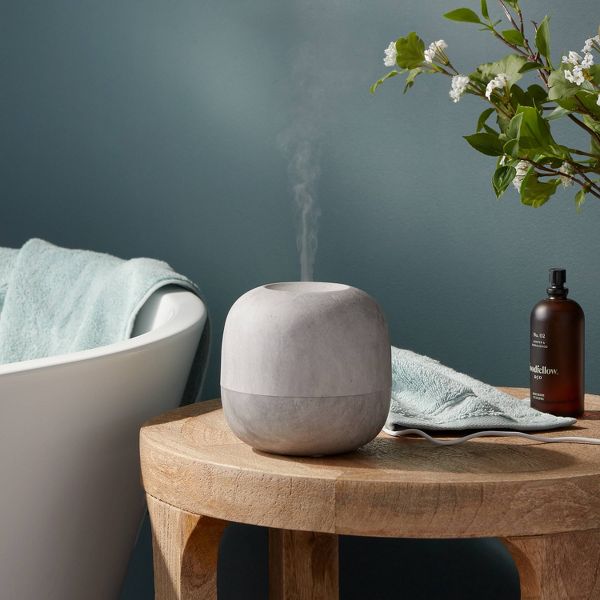 Soft Concrete 100ml Mini Diffuser - Threshold™: Ultrasonic Humidification, Aroma Therapy, Auto Shut-Off