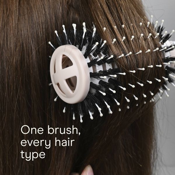 Conair Shines & Smooths Blow Dry Boar & Nylon Bristle Round Hair Brush - Large Barrel