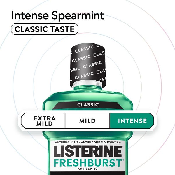 Listerine Antiseptic Intense Mouthwash for Bad Breath Spearmint - 1.5L