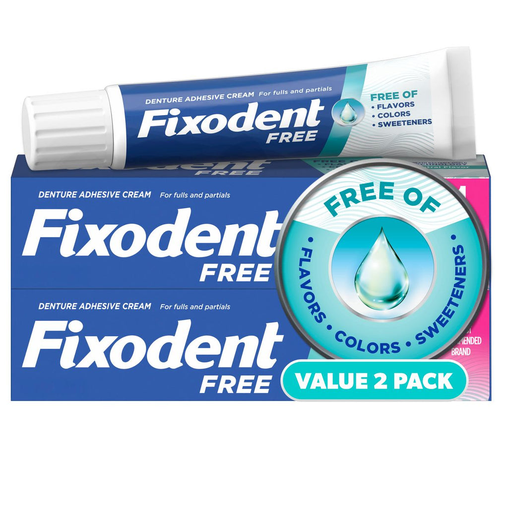 Fixodent Free Denture Adhesive Cream - 2.4oz/2pk