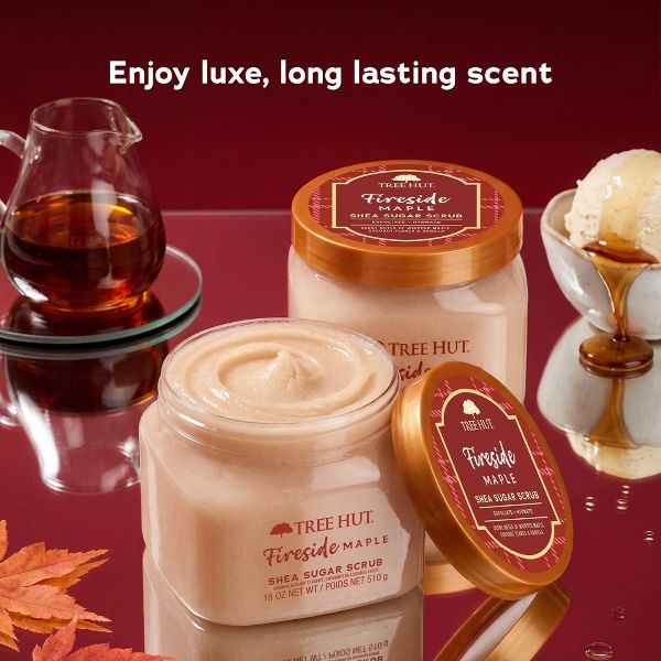 Tree Hut Fireside Maple Shea Sugar Body Scrub - 18oz