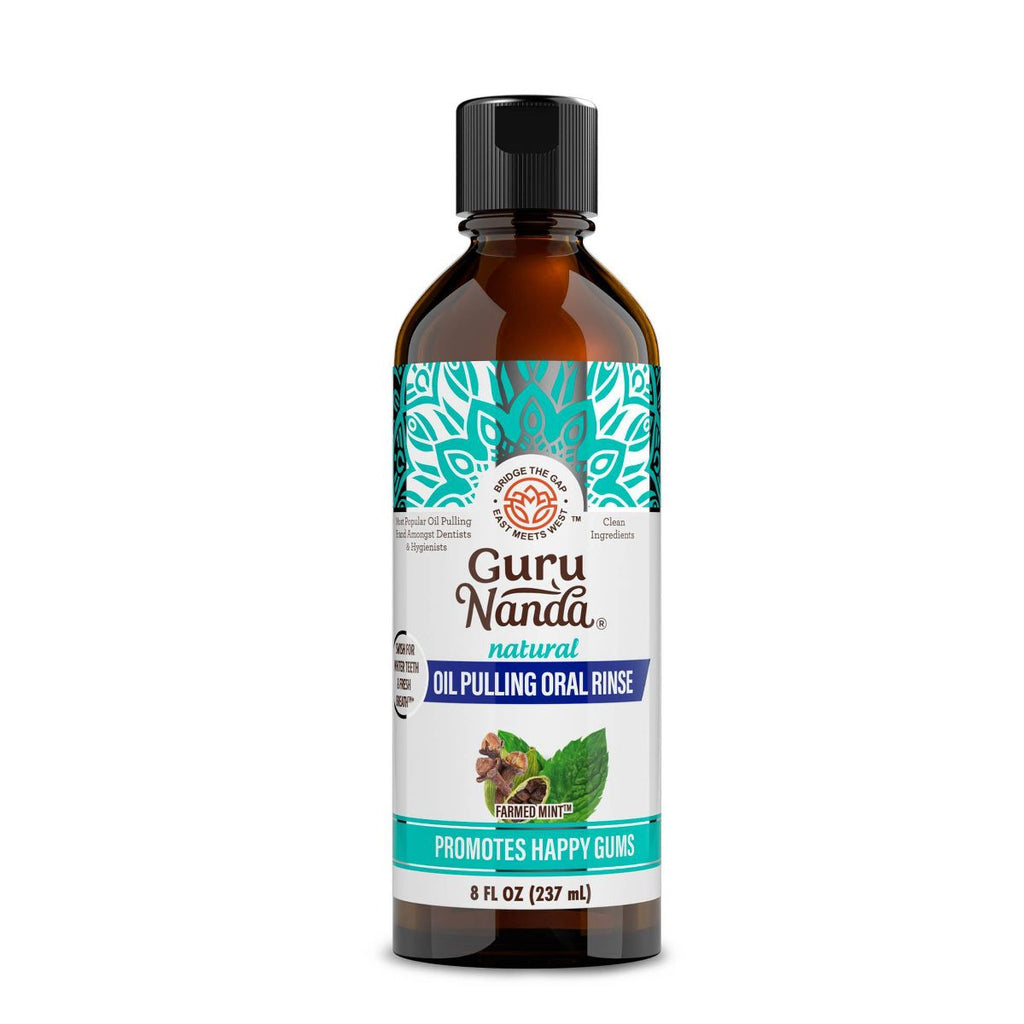 GuruNanda Oil Pulling - Farmed Mint - 8 fl oz