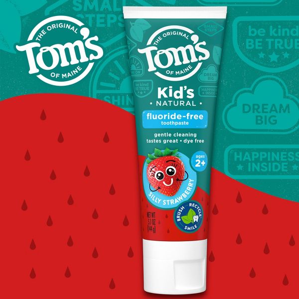 Tom's of Maine Silly Strawberry Kids Fluoride-Free Toothpaste - 5.1oz