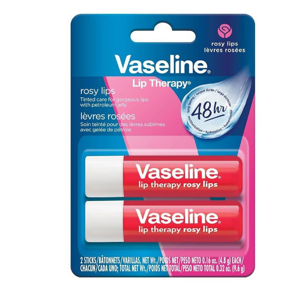 Vaseline Rosy Lip Therapy Stick - 2pk/0.16oz each